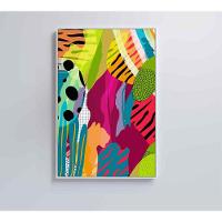 Quadro Pintura Aquarela Tropical 2 90x60 Cm Vidro Impresso - 7