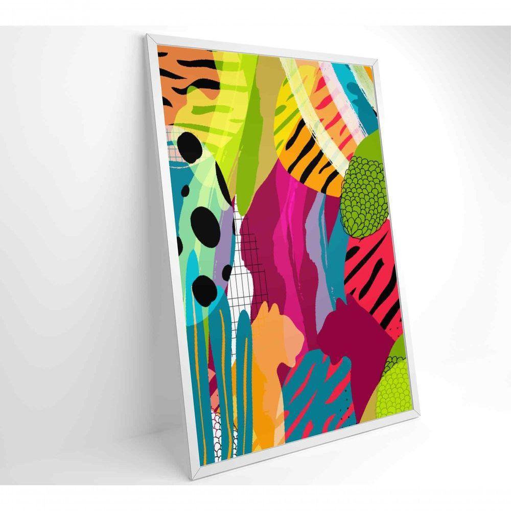 Quadro Pintura Aquarela Tropical 2 60x40 Cm Tecido Canvas - 8