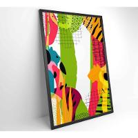 Quadro Pintura Aquarela Tropical 1 90x60 Cm Tecido Canvas - 13