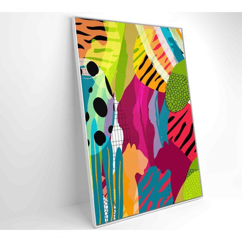 Quadro Pintura Aquarela Tropical 2 90x60 Cm Adesivo Fotográfico - 6