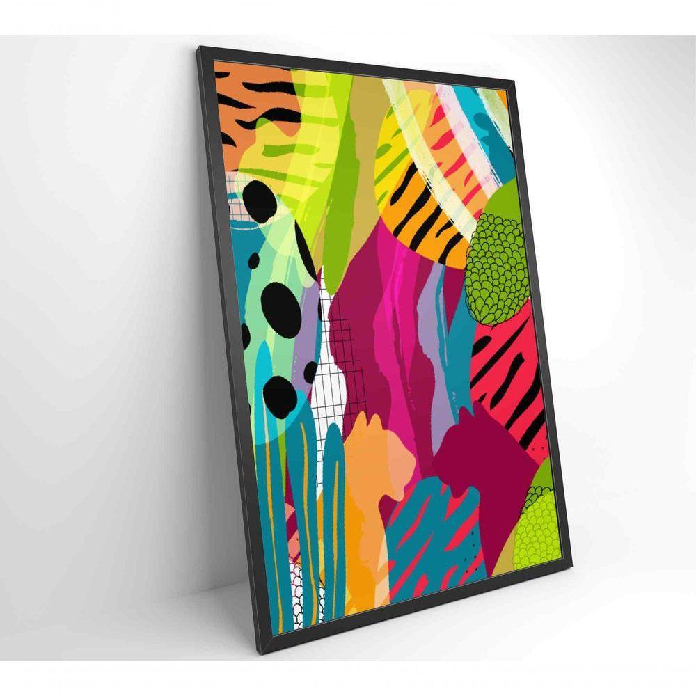 Quadro Pintura Aquarela Tropical 2 90x60 Cm Adesivo Fotográfico - 7