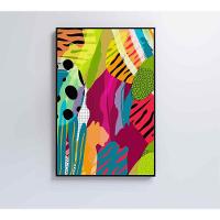 Quadro Pintura Aquarela Tropical 2 60x40 Cm Adesivo Fotográfico - 2