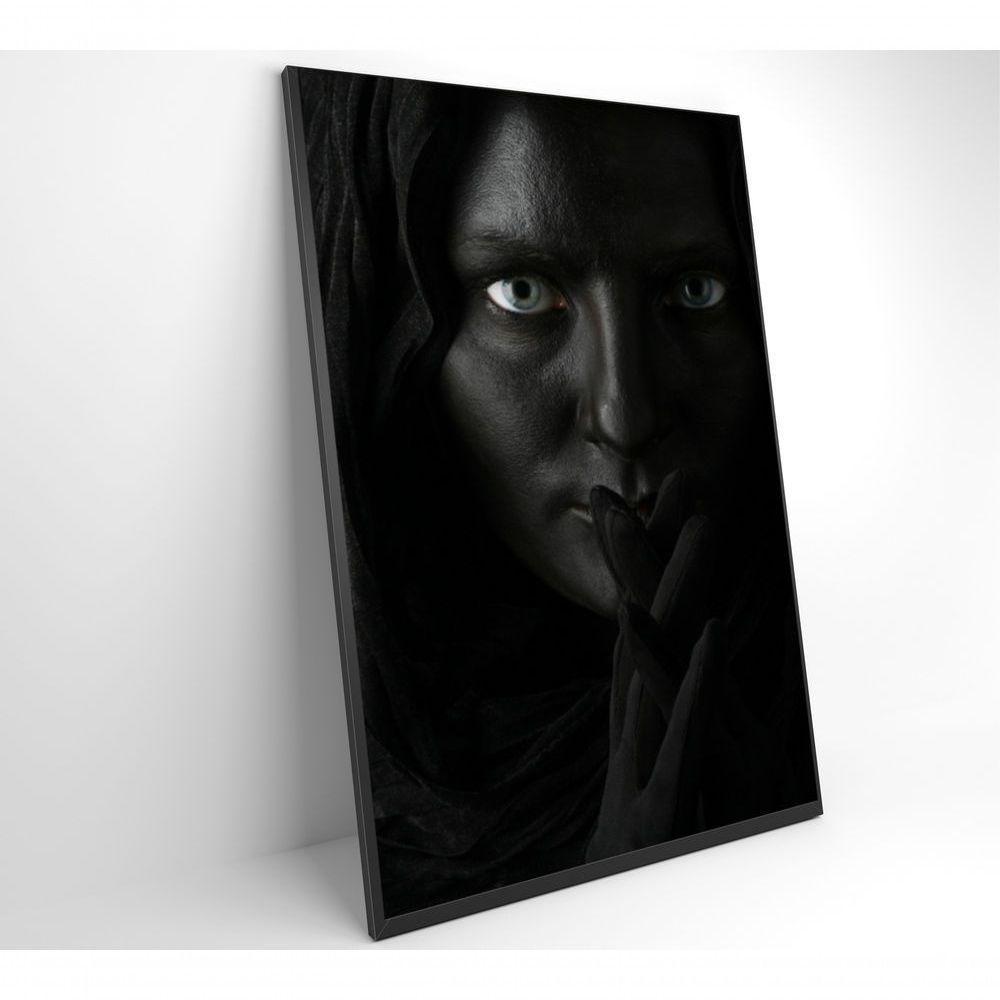 Quadro Mulher Dark Face 40x60 Cm Tecido Canvas - 7