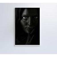 Quadro Mulher Dark Face 40x60 Cm Tecido Canvas - 3