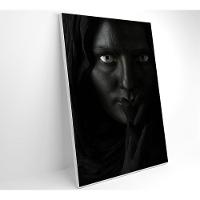Quadro Mulher Dark Face 40x60 Cm Tecido Canvas - 6