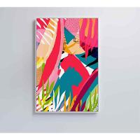 Quadro Pintura Aquarela Tropical 3 120x80 Cm Tecido Canvas - 1