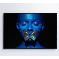 Quadro Mulher Com Borboleta 120x80 Cm Tecido Canvas - 2