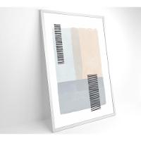 Quadro Abstrato Rosa E Azul 2 80x120 Cm Tecido Canvas - 14