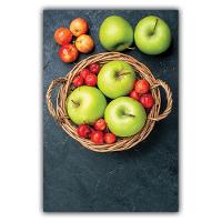 Kit Placas Quadros Decorativos 3 Pçs Mdf 20x30 Maçãs Verdes - 3