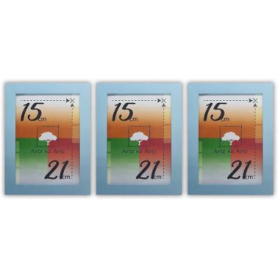 Porta-retratos Kit 3 Quadros Molduras Com Vidro Titulos