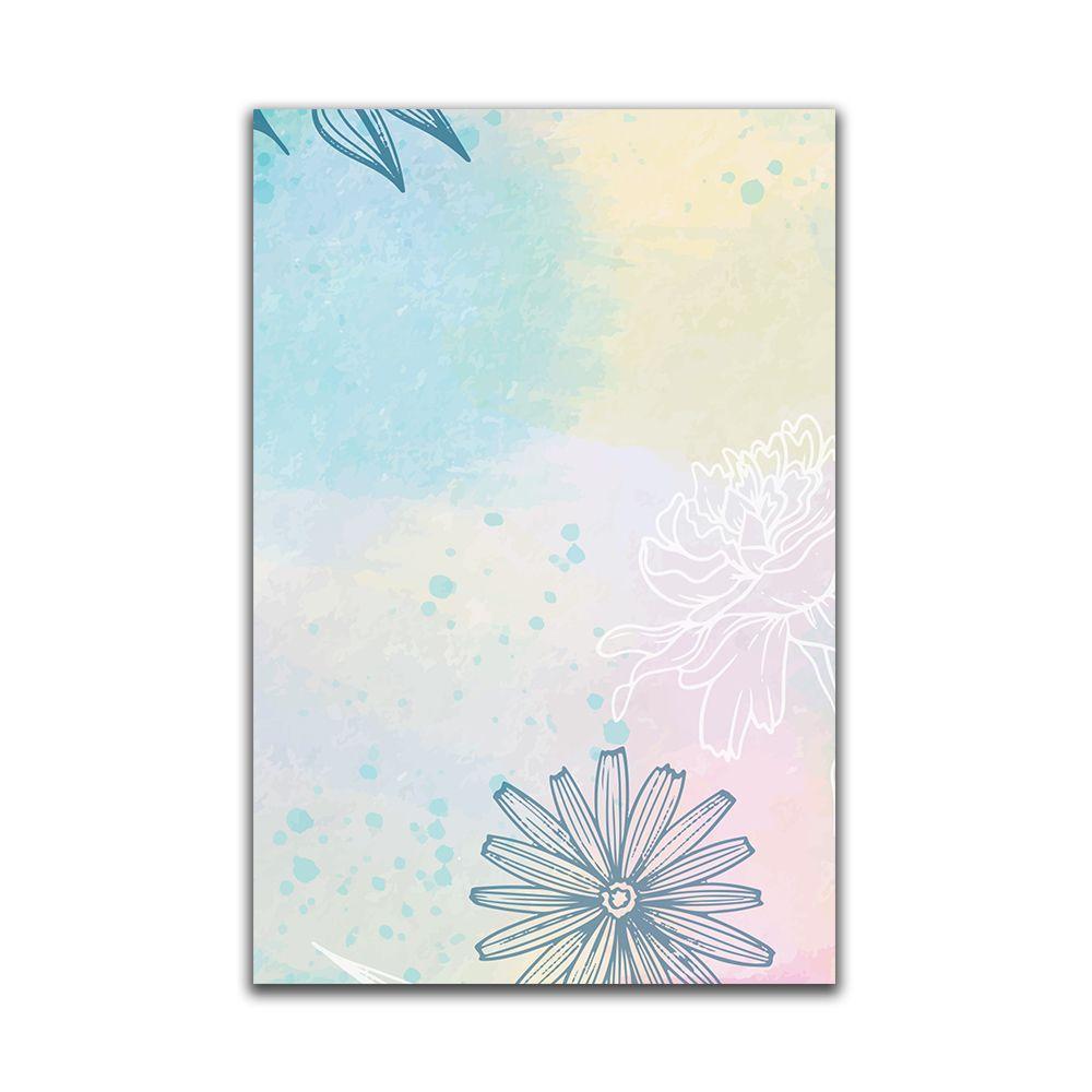 Kit Placas Quadros Decorativos 3 Pçs 20x30 Flores Pasteis - 2