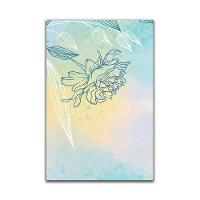 Kit Placas Quadros Decorativos 3 Pçs 20x30 Flores Pasteis - 1