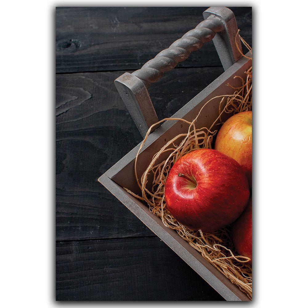 Kit Placas Quadros Decorativos 5 Peças Mdf 20x30 Maçãs - 4