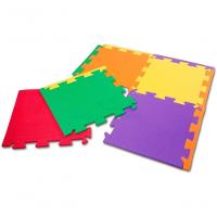 Kit Com 12 Tapetes / Tatame Em Eva 50 X 50 X 1 Cm Laranj - 1