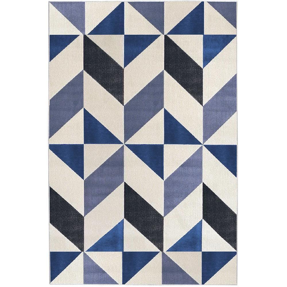 Tapete Para Sala Lyre Azul 1,00x1,50 São Carlos - 1