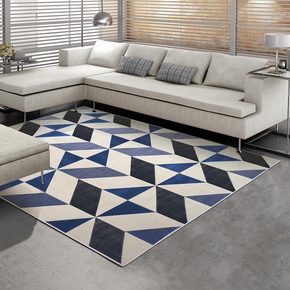 Tapete Para Sala Lyre Azul 2,00x2,50 São Carlos - 3