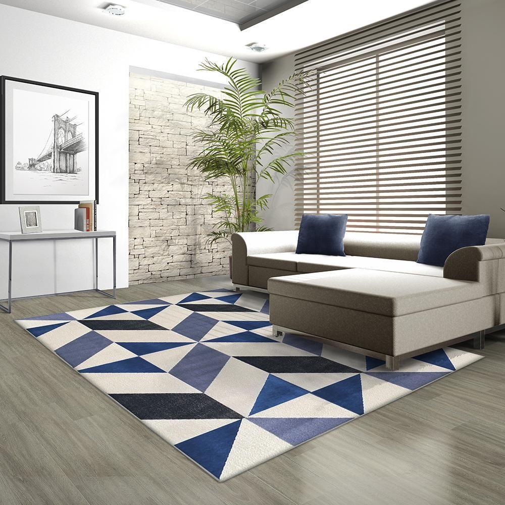 Tapete Para Sala Lyre Azul 1,50x2,00 São Carlos - 3