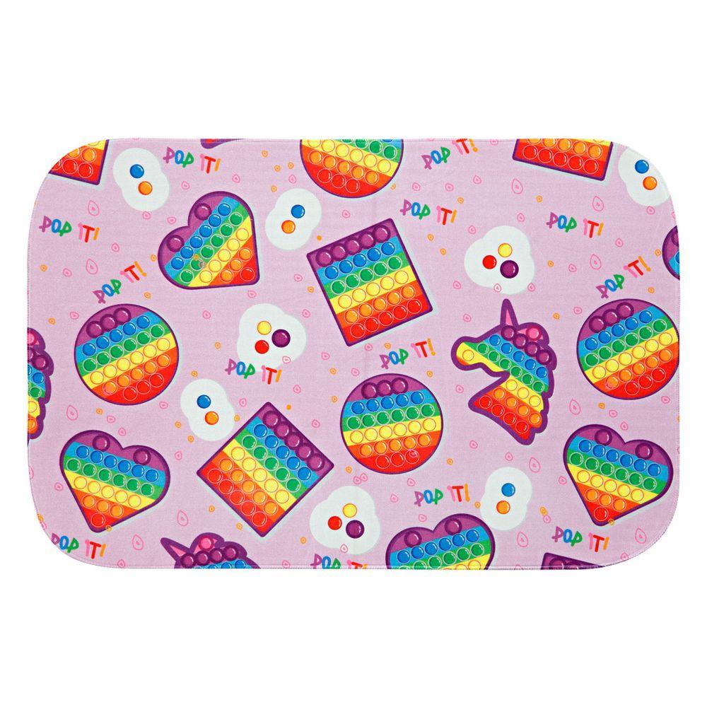Tapete Estampado Pop It Rosa 60cm X 40cm Antiderrapante - 1