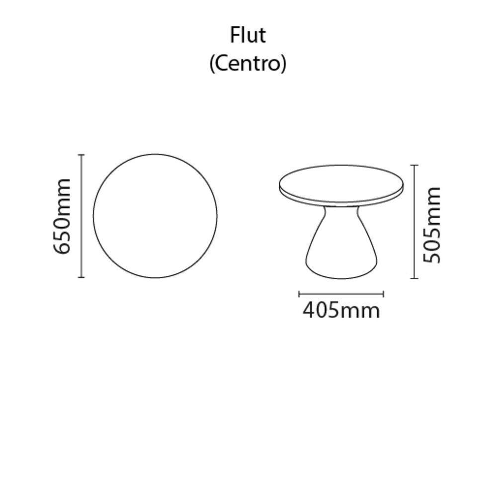 Mesa De Centro Tramontina Flut Grafite Em Polietileno E Poliuretano Tramontina - 2