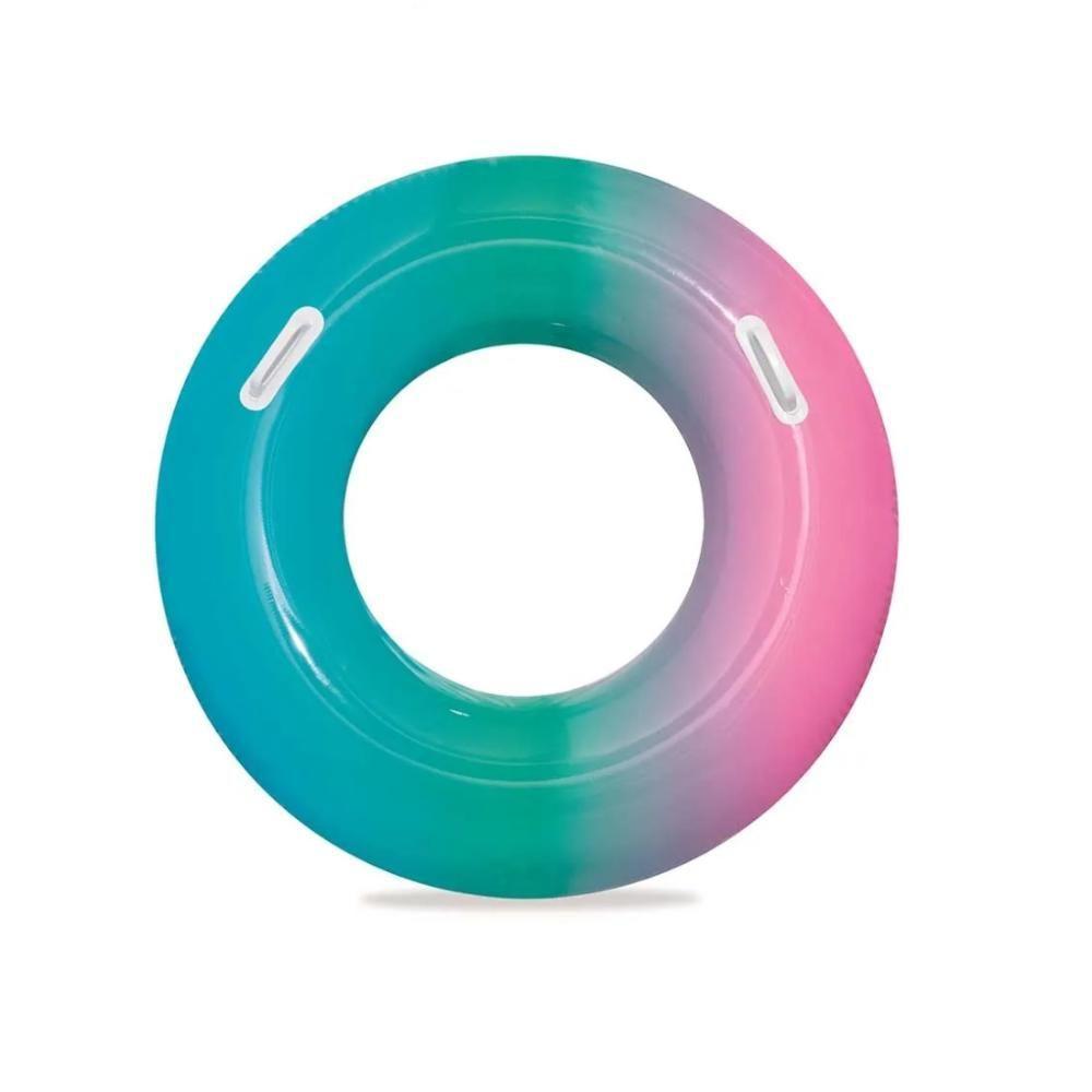 Boia Inflável Arco íris Azul/rosa Rosa - 1