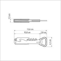 Abridor Com Saca Rolhas E Canivete Harmoniza Com Lâminas Em Aço Inox E Corpo Em Abs Preto - 2