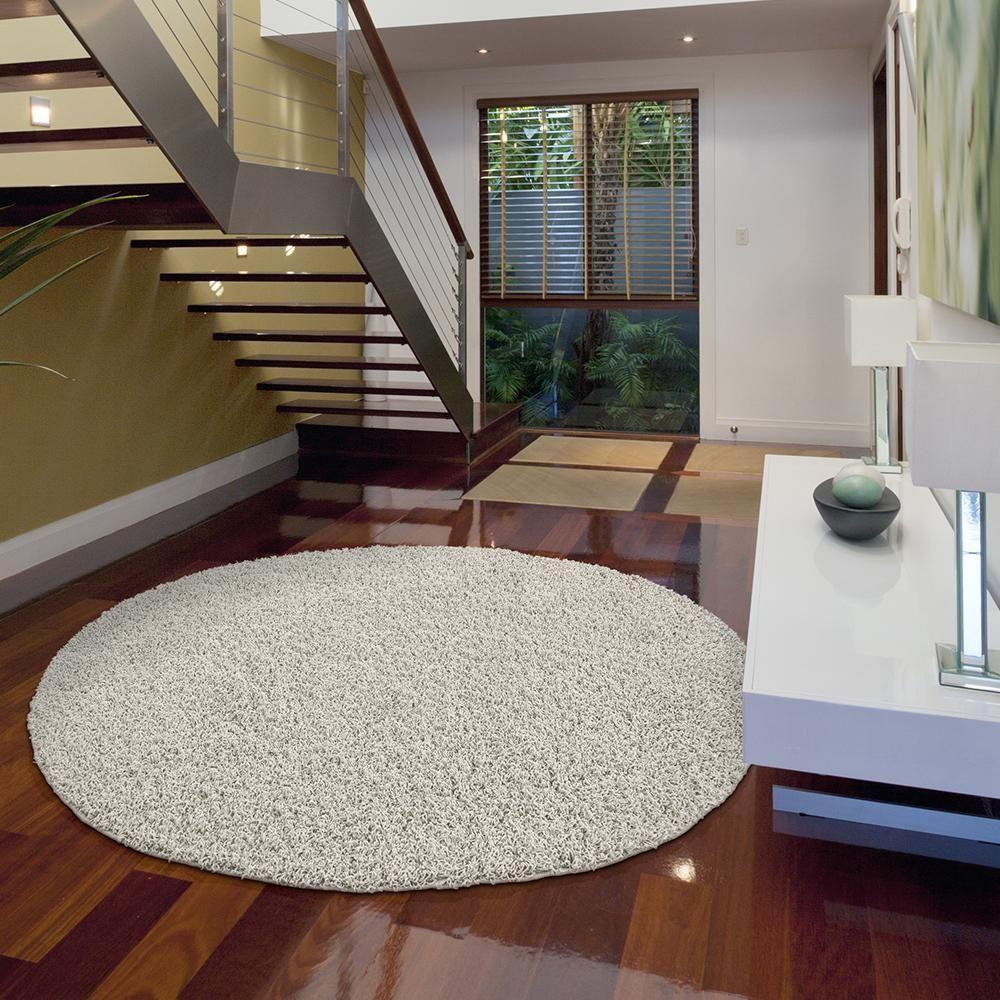 Tapete Para Sala Clemant N Gelo 1,90m Redondo São Carlos - 3