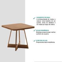 Mesa De Jantar Quadrada 90 Cm átria 1593 Carraro Nogal/rose - 7