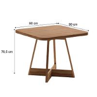 Mesa De Jantar Quadrada 90 Cm átria 1593 Carraro Nogal/rose - 8
