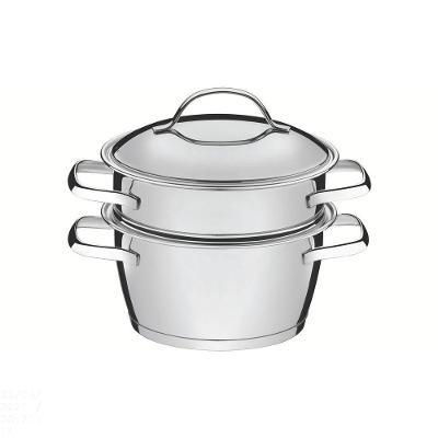 Cuscuzeira Tramontina Allegra Em Aço Inox Com Fundo Triplo 2 Peças Tramontina
