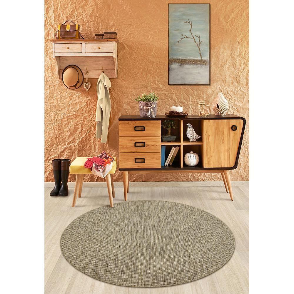 Tapete Sala New Boucle Palha 1,40m Redondo São Carlos - 3