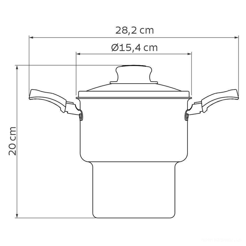 Cuscuzeira Tramontina Turim Antiaderente Starflon Max Vermelho 14 Cm 1,9 L Tramontina - 3
