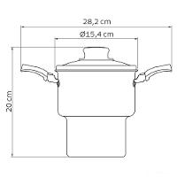 Cuscuzeira Tramontina Turim Antiaderente Starflon Max Vermelho 14 Cm 1,9 L Tramontina - 5