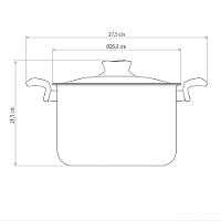 Espagueteira Paris Antiaderente Starflon Max Com Tampa De Alumínio Chumbo 24 Cm 7,3 L - 4