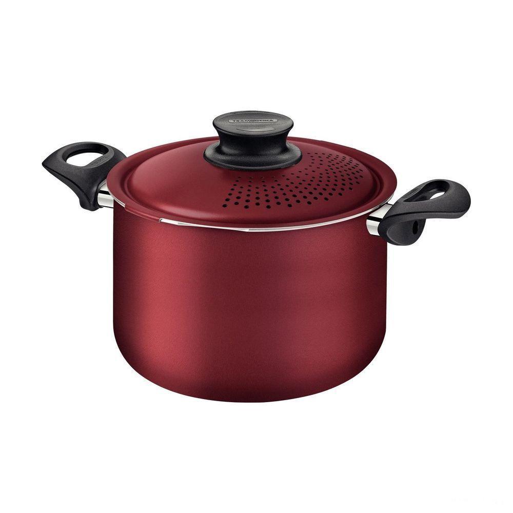 Espagueteira Paris Antiaderente Starflon Max Com Tampa De Alumínio Vermelho 24 Cm 7,3 L - 1