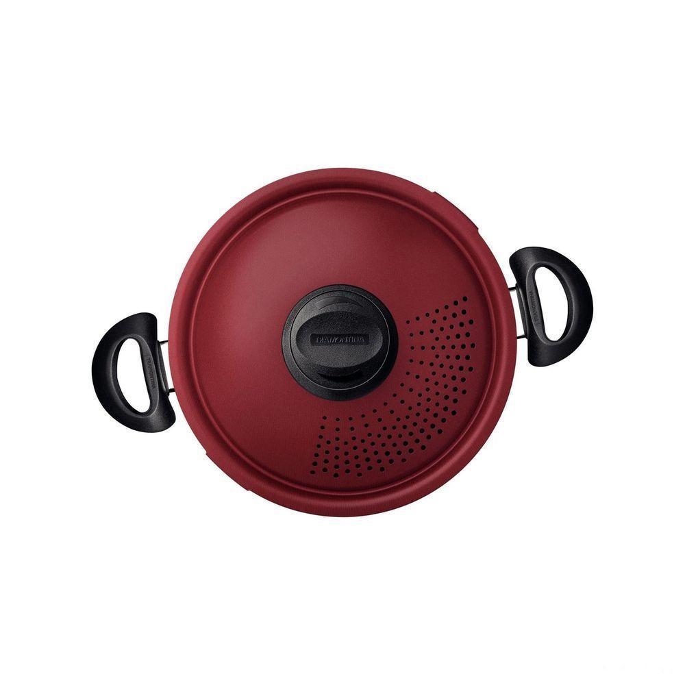 Espagueteira Paris Antiaderente Starflon Max Com Tampa De Alumínio Vermelho 24 Cm 7,3 L - 3