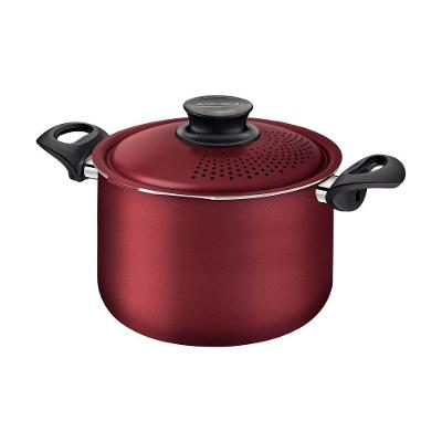 Espagueteira Paris Antiaderente Starflon Max Com Tampa De Alumínio Vermelho 24 Cm 7,3 L