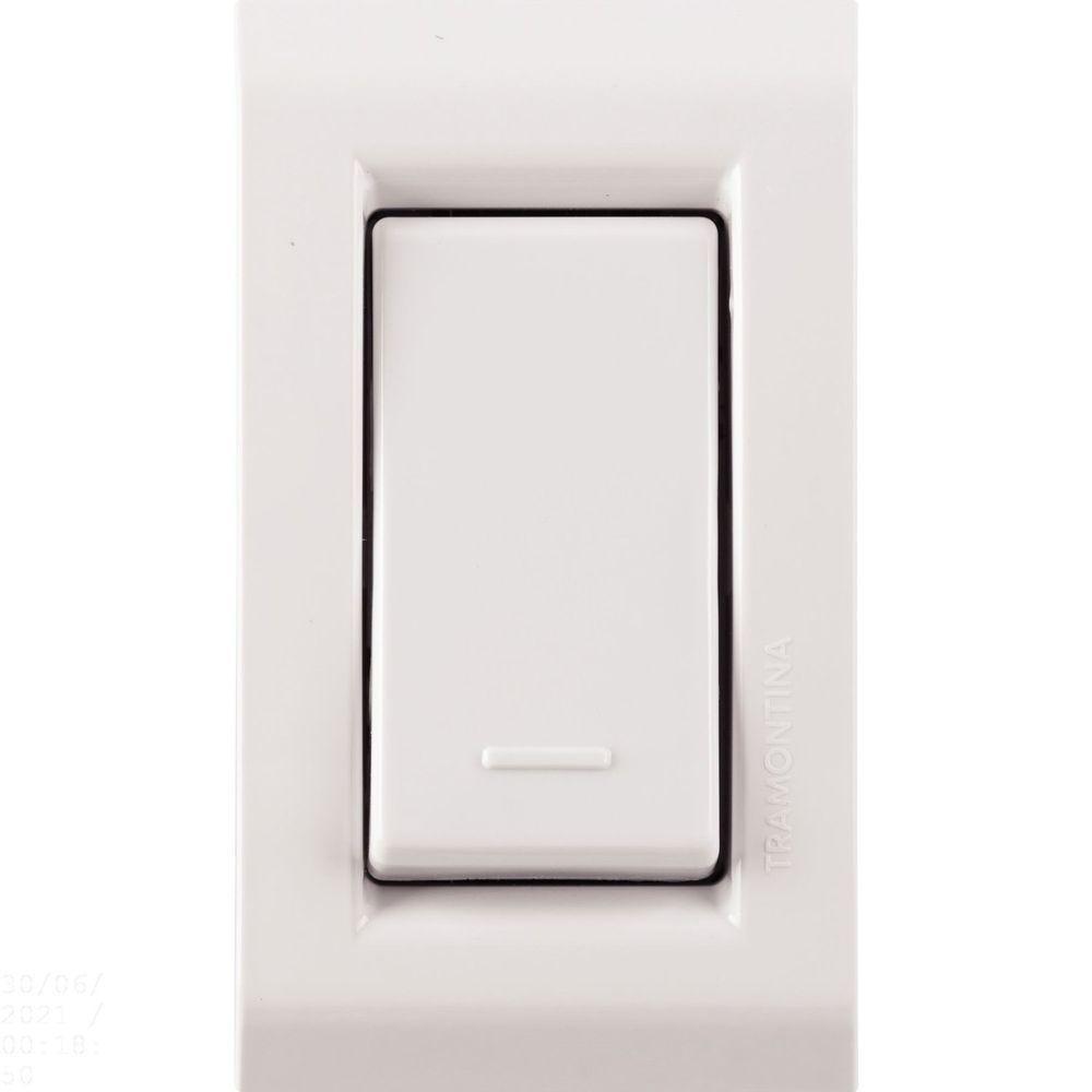 Conjunto Para Móvel 1 Interruptor Simples 10 A Tramontina Liz Branco Tramontina - 1