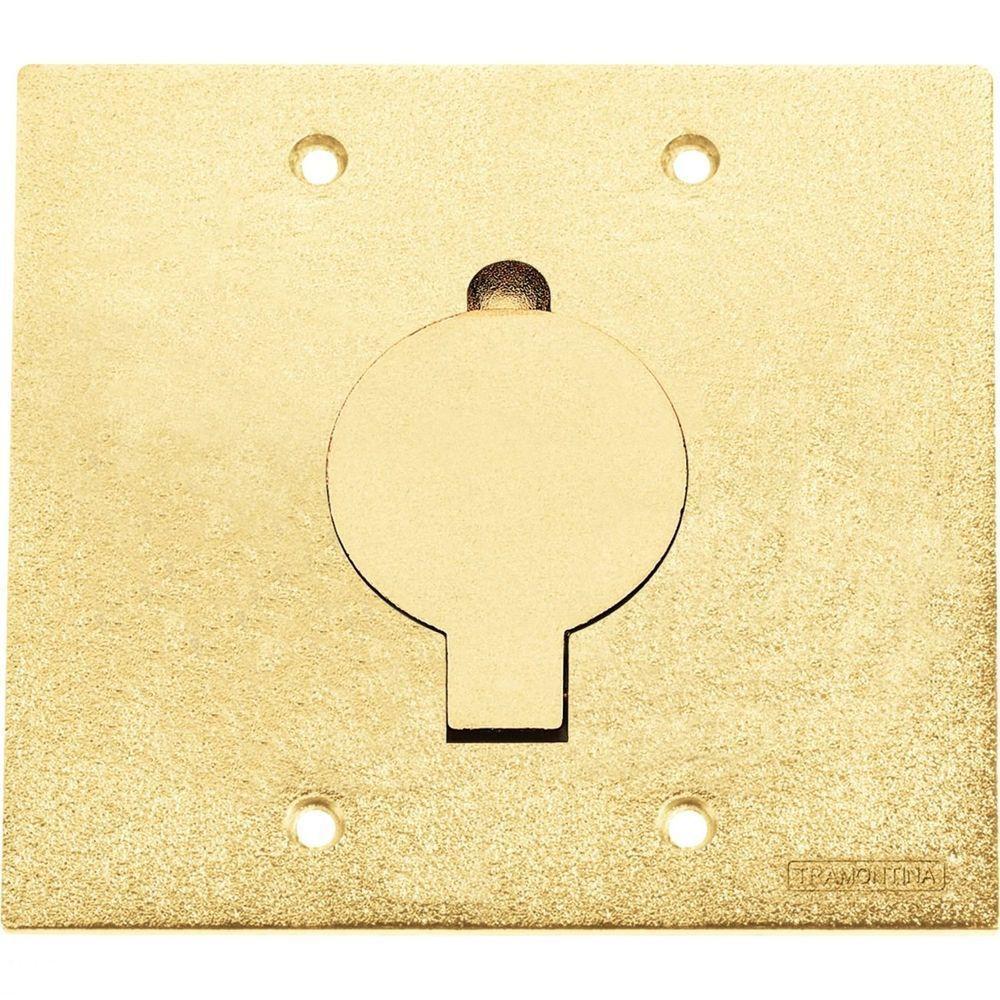 Tampa Unha Simples Para Caixa De Piso 4x4 Dourada Tramontina - 1