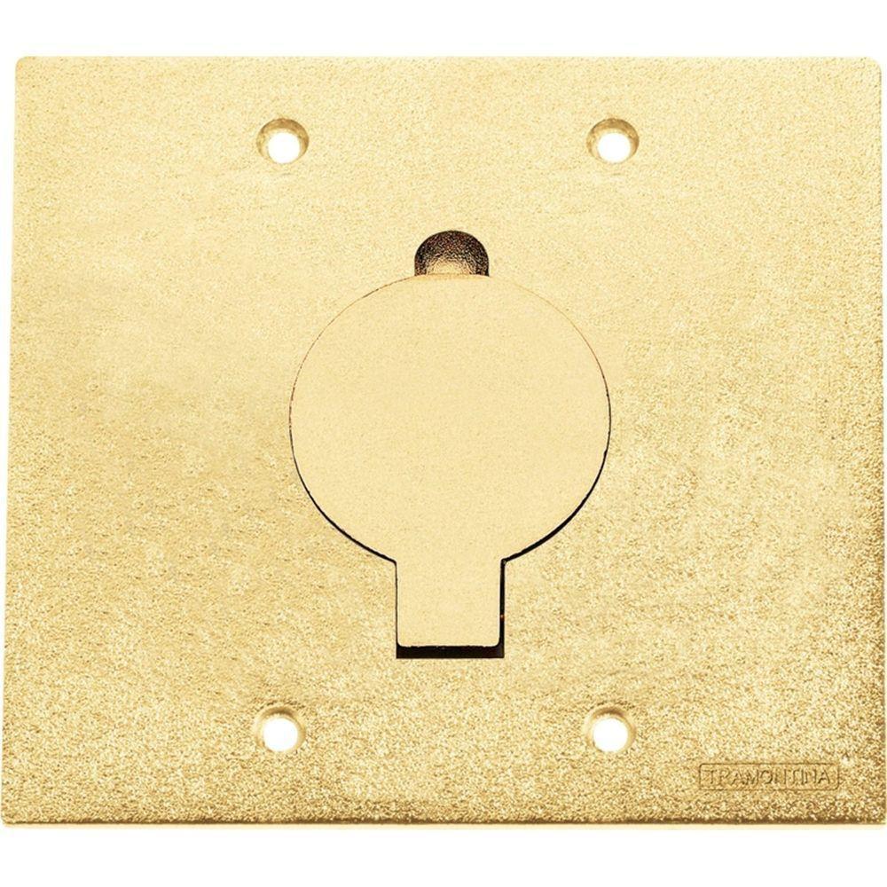 Tampa Unha Simples Para Caixa De Piso 4x4 Dourada Tramontina - 2