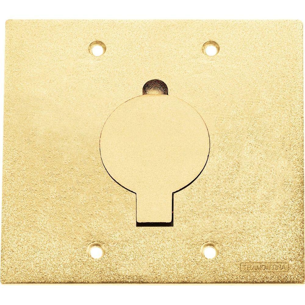 Tampa Unha Simples Para Caixa De Piso 4x4 Dourada Tramontina - 3