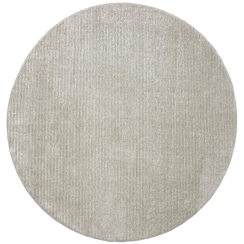 Tapete Para Sala Chevron Prata 1,40m Redondo São Carlos - 1