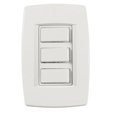 Conjunto Montado Trii Tramontina 4x2 - 3 Interruptores Simples 10a - 250v~ Tramontina