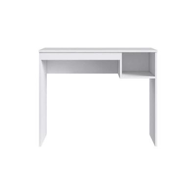 Mesa Escrivaninha Retangular Juvenil Noronha com Nicho MDF 90.8cm Branco para Estudo