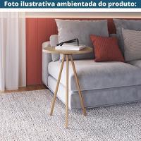 Mesa Lateral Redonda Artesano 48,5 Cm (altura) Em Mdp Estrutura Metálica Em Aço Dourado - 2