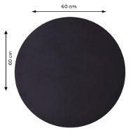 Mesa Em Ferro Preto Pintura Eletrostática 74 Cm (altura) Com Tampo Em Mdp Redonda 60 Cm Preto - 6