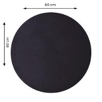 Mesa Em Ferro Preto Pintura Eletrostática 74 Cm (altura) Com Tampo Em Mdp Redonda 80 Cm Preto - 7