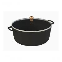 Caçarola Gourmet Ferro Fundido Tampa Vidro 26cm - 1