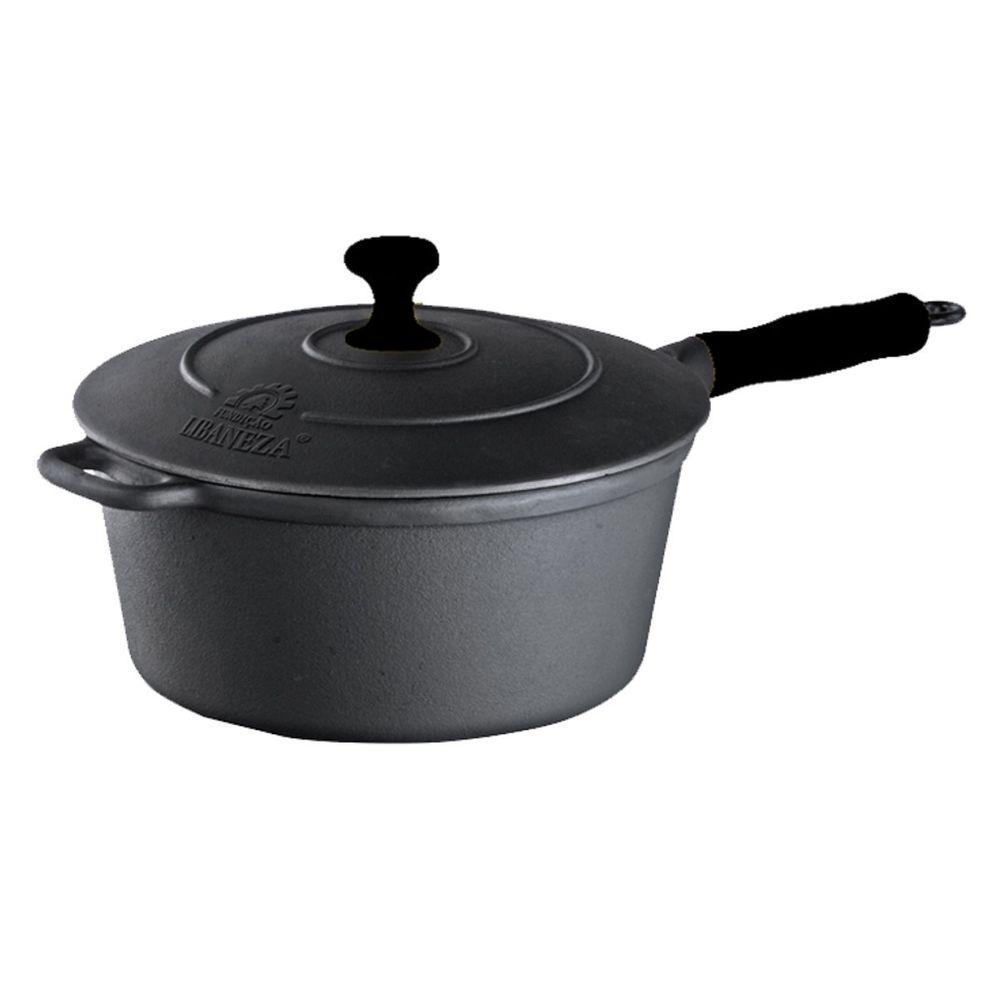 Caçarola Ferro Cabo Silicone Preto Tampa Ferro 3,2 Lts 22cm. - 1