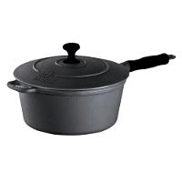 Caçarola Ferro Cabo Silicone Preto Tampa Ferro 2,4l 20cm. - 1