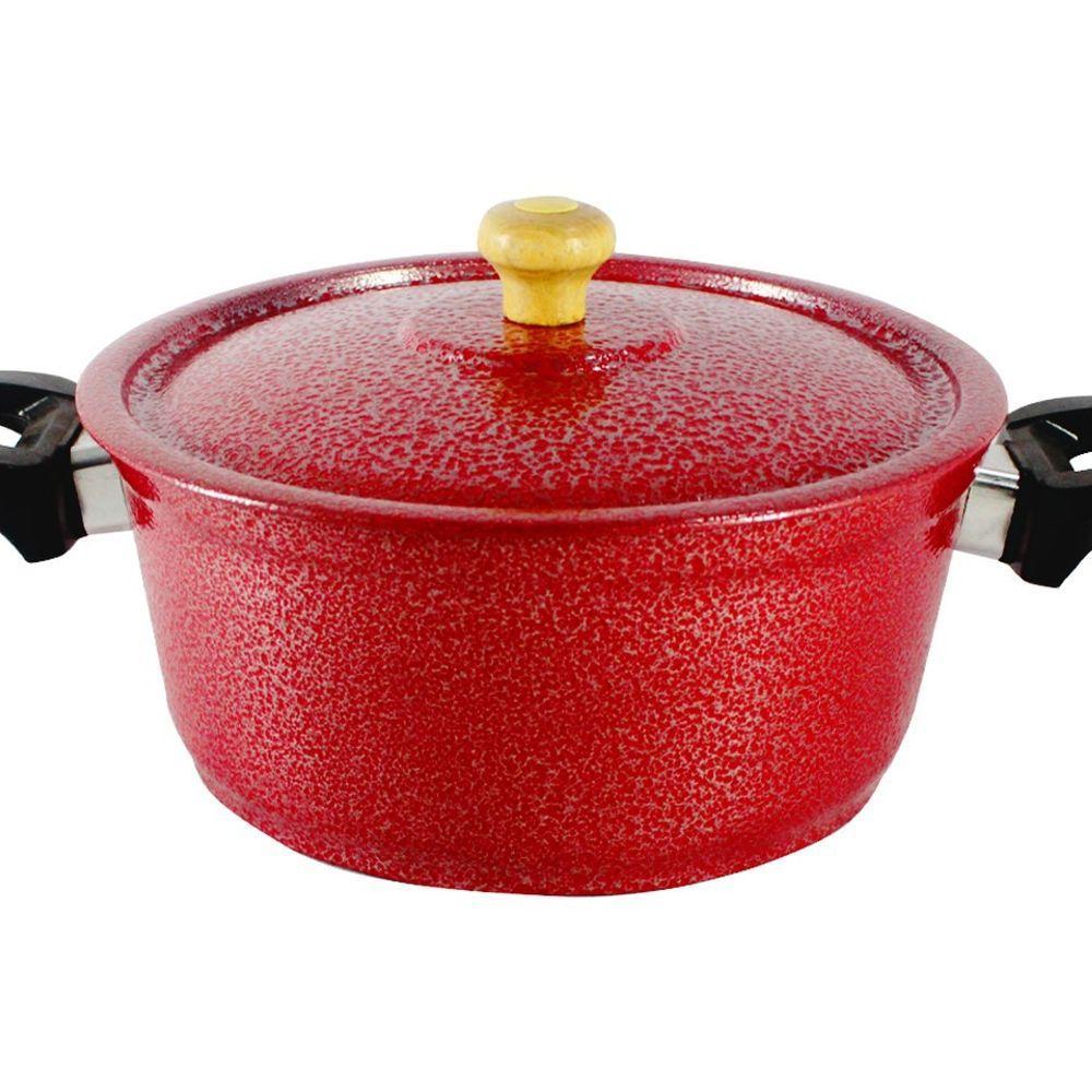 Caçarola Panela de Alumínio Craqueada Alça Baquelite 18cm - 1